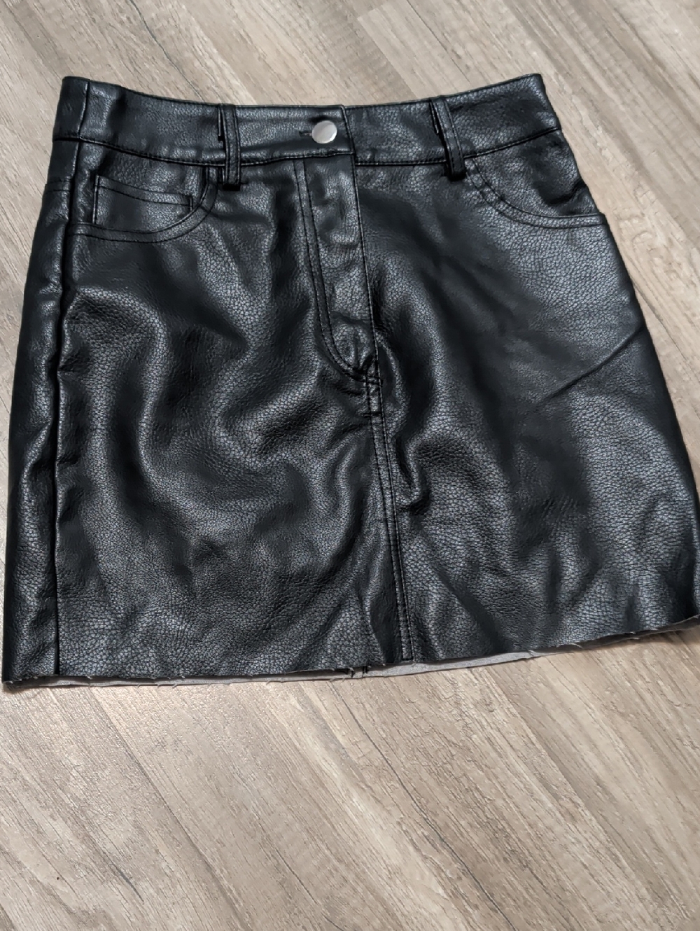 Forever 21 Black Faux Leather Mini Skirt
